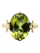 Ring Vintage craft Yellow Peridot 14K Yellow gold vrc369y